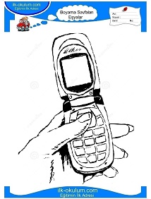 Çocuklar İçin Cep-Telefonu Boyama Sayfaları 